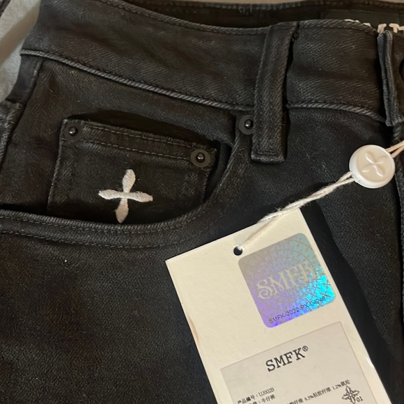 SMFK MERMAID SKINNY JEANS BLACK SIZE Medium flared leg - Picture 6 of 16